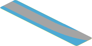 Sticker  0.8 x  3.8 with Light Bluish Grey Stripe on Dark Azure Background Left