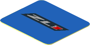 Sticker  0.8 x  0.9 with ZL1 Logo on Blue Background