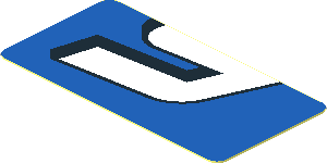 Sticker  0.9 x  1.8 with White "5" on Blue Background