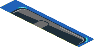 Sticker  0.8 x  4.0 with Black Window and Grey Frame on Blue Background Right (Needs Work)