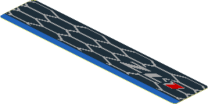 Sticker  0.8 x  4.1 with Black Air Vent and ZL1 Logo on Blue Background