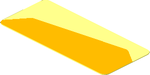Sticker  0.8 x  1.8 with Orange Trapezoid on Transparent Background Right