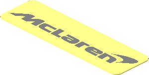 Sticker  0.5 x  1.8 with Silver McLaren Logo on Transparent Background