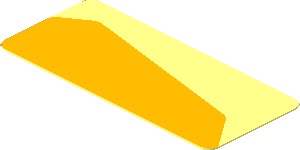 Sticker  0.8 x  1.8 with Orange Trapezoid on Transparent Background Left