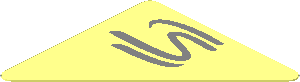 Sticker  1.8 x  1.8 Triangular with Silver Senna Logo on Transparent Background Right