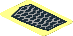 Sticker  0.8 x  1.2 with Black Air Vent on Transparent Background Right