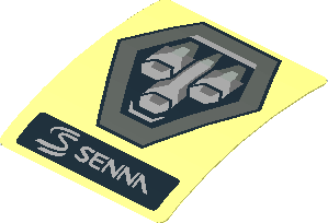 Sticker  1.9 x  1.8 with Black Senna Logo and Exhaust Tailpipe on Transparent Background (Formed) (Needs Work)