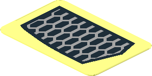 Sticker  0.8 x  1.2 with Black Air Vent on Transparent Background Left