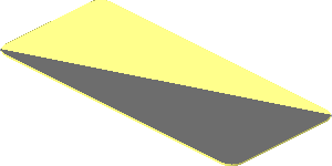 Sticker  0.8 x  1.8 with Grey Triangle on Transparent Background Right