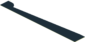 Sticker  0.8 x  5.8 with Black Chassis Pattern on White Background Left