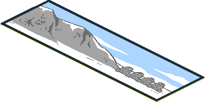 Sticker  1.7 x  5.6 with Mountains and Power Generators