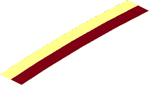 Sticker  1.7 x 10.3 with Dark Red Rectangle Right (Formed)