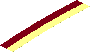 Sticker  1.7 x 10.3 with Dark Red Rectangle Left (Formed)