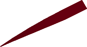 Sticker  1.1 x 14.1 Triangular Left Dark Red (Formed)