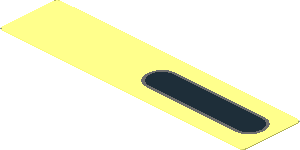 Sticker  0.8 x  3.3 with Black Rounded Rectangle with Dark Bluish Grey Border