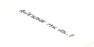 Sticker  1.0 x  9.7 with Black "AWESOME MIX VOL. 1" Pattern