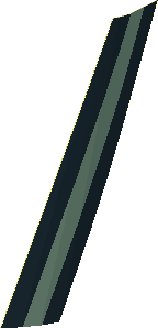 Sticker  0.7 x  4.6 with Left Sand Green And Black Windshield Pillar (Formed)