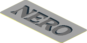 Sticker  0.7 x  1.7 with "Nero" Tombstone Nameplate