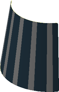 Sticker with Pleated Dress Black and Dark Bluish Grey Stripes (Formed)