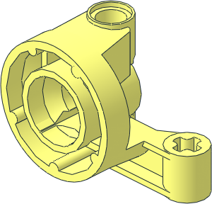 Technic Steering Wheel Bearing with 2 Pegholes & 2 Axleholes Arms Type 2