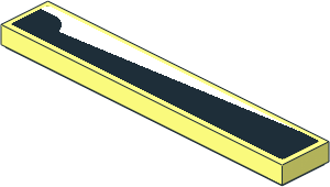 Tile  1 x  6 with Black Chassis Pattern on White Background Left Sticker