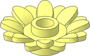 Plate  1 x  1 with 16 Petals