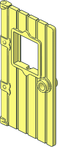 =Door  1 x  4 x  6 with Window and Wood Structure