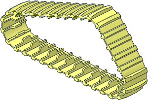 Technic Tread (Formed for 3 Sprocket Wheels, Triangular Shape 1)