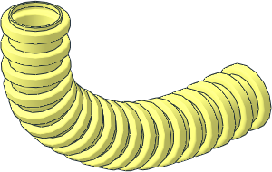 Technic Ribbed Hose  6L (Formed  2.8 x  3.95 Bent 90 Degrees)