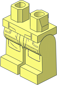 Minifig Hips and Legs with Dark Bluish Gray Pockets Outline Pattern