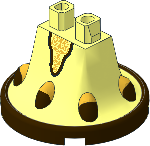 Minifig Lower Body with  4 x  4 Round Robe with Queen Amidala Pattern