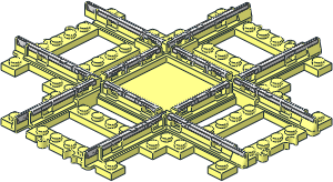 Train Track  9V Crossing