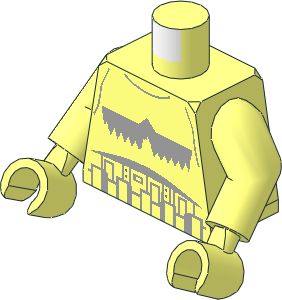 Minifig Torso with Arms and Hands with SW Shadow Trooper Armour with Long Line on Back Pattern