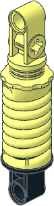 Technic Shock Absorber  9L Thick with Fake Spring (Compressed)