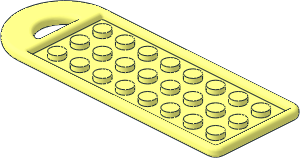 Bag Tag with  3 x  8 Studs