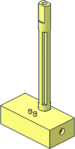 Car Steering-Gear Axle with Brick  2 x  4 with 2 Red Axle Bushes