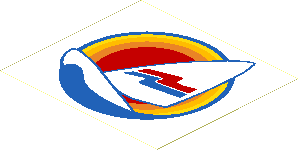 Sticker  3.5 x  3.9 with Surfboard and Sail