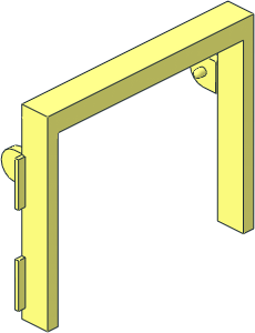 Garage Door Frame  1 x  6 x  4 without Studs with Partial Tabs