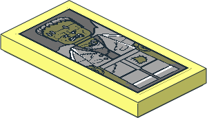 Tile  2 x  4 with Frankestein Monster Portrait Sticker