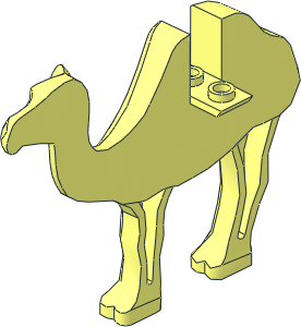 ~Animal Camel Body Half Right with 2 Studs