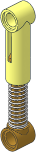 Technic Shock Absorber  6.5L with Pearl Gold Piston Rod Soft with Tight Coil Spring (Complete)