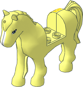 Animal Horse Friends with Light Blue Eyes and White Blaze Pattern with Bandage Sticker