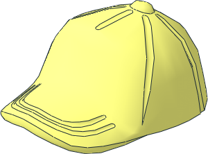Minifig Baseball Cap with Button on Top