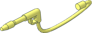 Minifig Spray Gun with Hose (Formed)