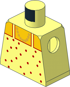 Minifig Torso with Female Spotted Singlet and Necklace Pattern