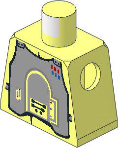 Minifig Torso with SW Imperial Officer Armour Pattern