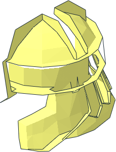 ~Minifig Helmet with Cheek and Neck Protection - Half