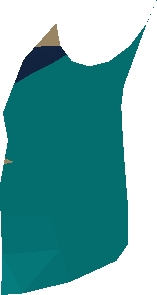 ~Figure Friends Girl Torso Outer Mold Dark Turquoise Jacket with Tan Triangles over Dark Blue Shirt Side Pattern