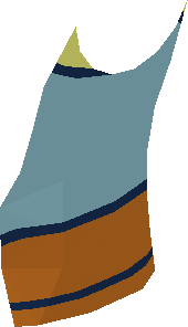 ~Figure Friends Woman Torso with Metallic Light Blue Halter Top with Dark Blue Trim and Orange Belt Side Pattern