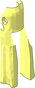 ~Minifig Ghost Shroud with Open Mouth Half